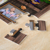 Familienfoto Collage Antique Bookcase Personalisie Puzzle (Seite)