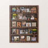 Familienfoto Collage Antique Bookcase Personalisie Puzzle (Vertikal)