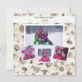 Familienfoto Collage Bauernhof Weihnachtsbad Feiertagskarte (Rückseite)