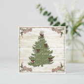 Familienfoto Collage Bauernhof Weihnachtsbaum Joy Feiertagskarte (Stehend Vorderseite)