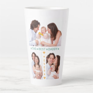 Familienfoto Collage Bester Vater je Vatertag Milchtasse