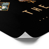 Familienfoto Collage Black Gold + Name 21 Bilder Poster (Ecke)