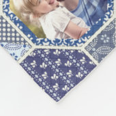 Familienfoto Collage Blue Quilt Look 35 Bilder lei Fleecedecke (Ecke)
