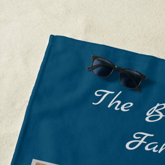 Familienfoto Collage Blue  Strandtuch (Beispiel)