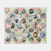 Familienfoto Collage Bright Quilt Look 35 Pic Easy Fleecedecke (Vorderseite (Horizontal))