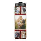 Familienfoto Collage Buffalo Kariert 11 Bilder Thermosbecher (Vorderseite)