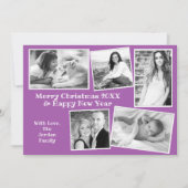 Familienfoto Collage Custom Weihnachtskarte Feiertagskarte (Vorderseite)