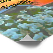 Familienfoto Collage Dachterrasse Sonnenuntergang Poster (Ecke)