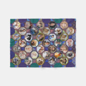 Familienfoto Collage Dark Quilt Look 35 Pic Lg Sm Fleecedecke (Vorderseite (Horizontal))