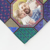 Familienfoto Collage Dark Quilt Look 35 Pic Lg Sm Fleecedecke (Ecke)