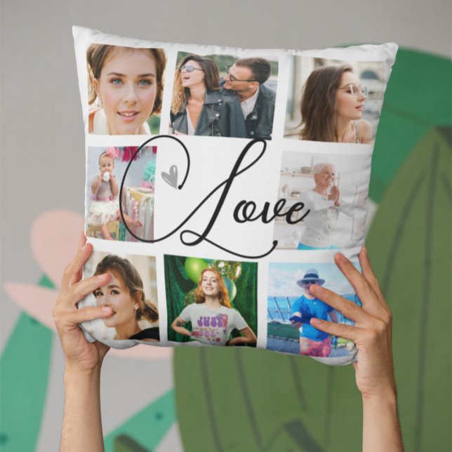 Familienfoto Collage Einfache Liebe Kissen (Von Creator hochgeladen)