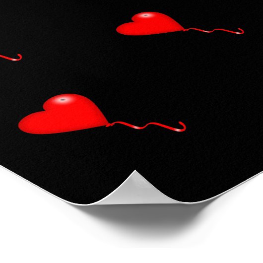 Familienfoto Collage Familie Herz Schwarzer Hinter Poster (Ecke)