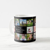 Familienfoto Collage farbenfroh, kundenspezifisch Kaffeetasse (Vorderseite Links)