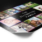 Familienfoto Collage farbiges Poster (Ecke)