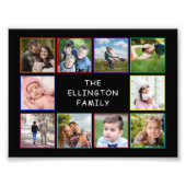 Familienfoto Collage farbiges Poster (Vorne)
