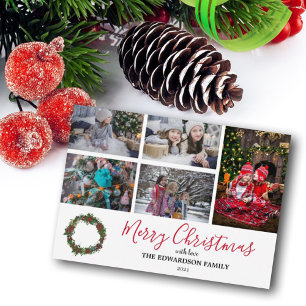 Familienfoto-Collage Frohe Weihnachten