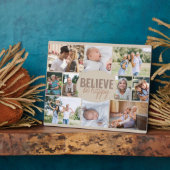 Familienfoto-Collage Glaube Zitat und 10 Bilder Fotoplatte (Seite)