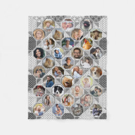 Familienfoto Collage Gray Quilt Look 35 Bilder LG  Fleecedecke