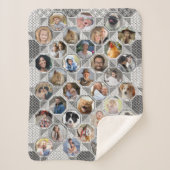 Familienfoto Collage Gray Quilt Look 35 Bilder LG  Sherpadecke (Vorderseite)