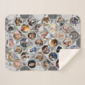 Familienfoto Collage Gray Quilt Look 35 Bilder LG Sherpadecke (Vorderseite (Horizontal))