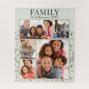 Familienfoto Collage Green Puzzle