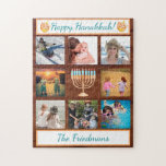 Familienfoto Collage Hanukkah Geschenk Keepake Puzzle<br><div class="desc">Aus dem Charm Design Studio: Das ist eine großartige und einzigartige Idee für ein Hanukkah-Geschenk - ein Puzzle mit dem Foto der Familie -, leicht personalisiert mit Lieblingsstiften und für immer als Sake genossen. Dies ist für ein 11x14 Zoll Rätsel ausgelegt. Bei Fragen oder Änderungen kontaktieren Sie uns bitte und...</div>
