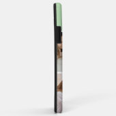 Familienfoto-Collage hellgrün 4 Bilder Case-Mate iPhone Hülle (Hinten/Rechts)