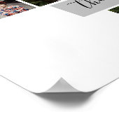 Familienfoto Collage Herz 17 Bilder Name Weiß Poster (Ecke)