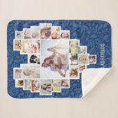 Familienfoto Collage Herz Blauer Blau 25 Bild Name Sherpadecke (Vorderseite (Horizontal))