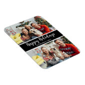 Familienfoto Collage Holiday Postkarte Magnet (Rechte Seite)