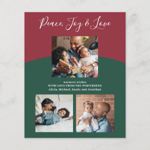 Familienfoto-Collage im modernen Stil als Budget-W Flyer