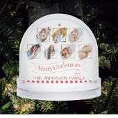 Familienfoto Collage Keepake Frohe Weihnachten Schneekugeln
