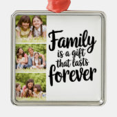 Familienfoto Collage Keepake Ornament Aus Metall (Vorne)