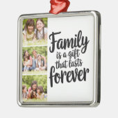 Familienfoto Collage Keepake Ornament Aus Metall (Links)
