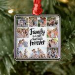 Familienfoto Collage Keepake Ornament Aus Metall<br><div class="desc">Moderne Foto Keepake-Ornament</div>