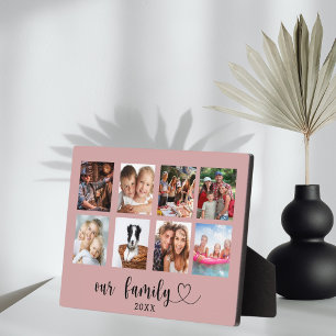 Familienfoto-Collage Liebesherz-Skript staubiges R Fotoplatte