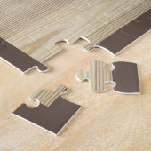 Familienfoto Collage Light Woodgrain Puzzle (Seite)