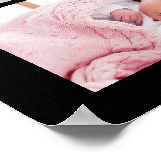 Familienfoto Collage Mauerwerk Stil Schwarz Poster (Ecke)