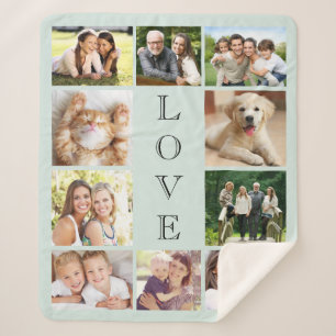 Familienfoto-Collage Minze Sherpadecke