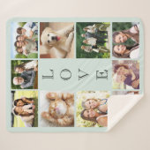 Familienfoto-Collage Minze Sherpadecke (Vorderseite (Horizontal))