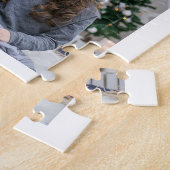 Familienfoto Collage Mit Monogramm White 10 Bilder Puzzle (Seite)