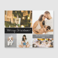 Familienfoto Collage Moderne frohe Weihnachten