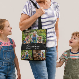 Familienfoto-Collage Oma-Andenken-Design Tasche