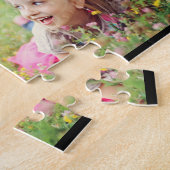 Familienfoto Collage Personalisiert Black Puzzle (Seite)