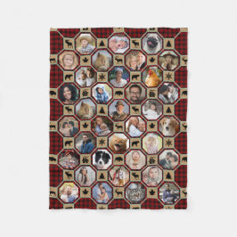Familienfoto Collage Red Buffalo Kariert Quilt LG Fleecedecke