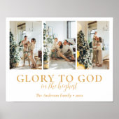 Familienfoto Collage Religiöse Weihnachtsgeschenke Poster (Vorne)