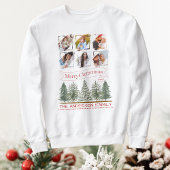 Familienfoto Collage Retro Vintag Frohe Weihnachte Sweatshirt