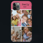 Familienfoto Collage Rosa 4 Bild I Handy Case<br><div class="desc">Behalt deinen Lieben nah mit diesem wunderschönen Familienfoto Collage Pink 4-Picture iPhone Case, der vier Fotos deiner Lieblingsfamilie vor einem weichen, herzerwärmenden rosa Hintergrund präsentieren soll. Dieser Case-Mate-Fall lasse Ihnen, Ihr Telefon mit wertvollen Momenten zu personalisieren und die Freude und Verbindung der Familie in einem stilvollen und funktionalen Accessoire zu...</div>