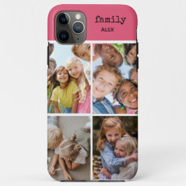 Familienfoto Collage Rosa 4 Bild I Handy Case