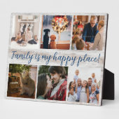 Familienfoto Collage Rustic Wood Script Fotoplatte (Seite)